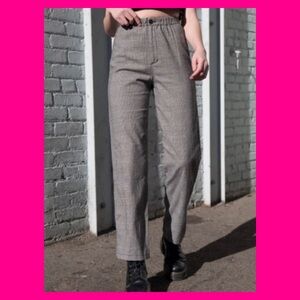 Brandy Melville John Galt Tilden houndstooth plaid check cropped trousers